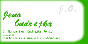 jeno ondrejka business card